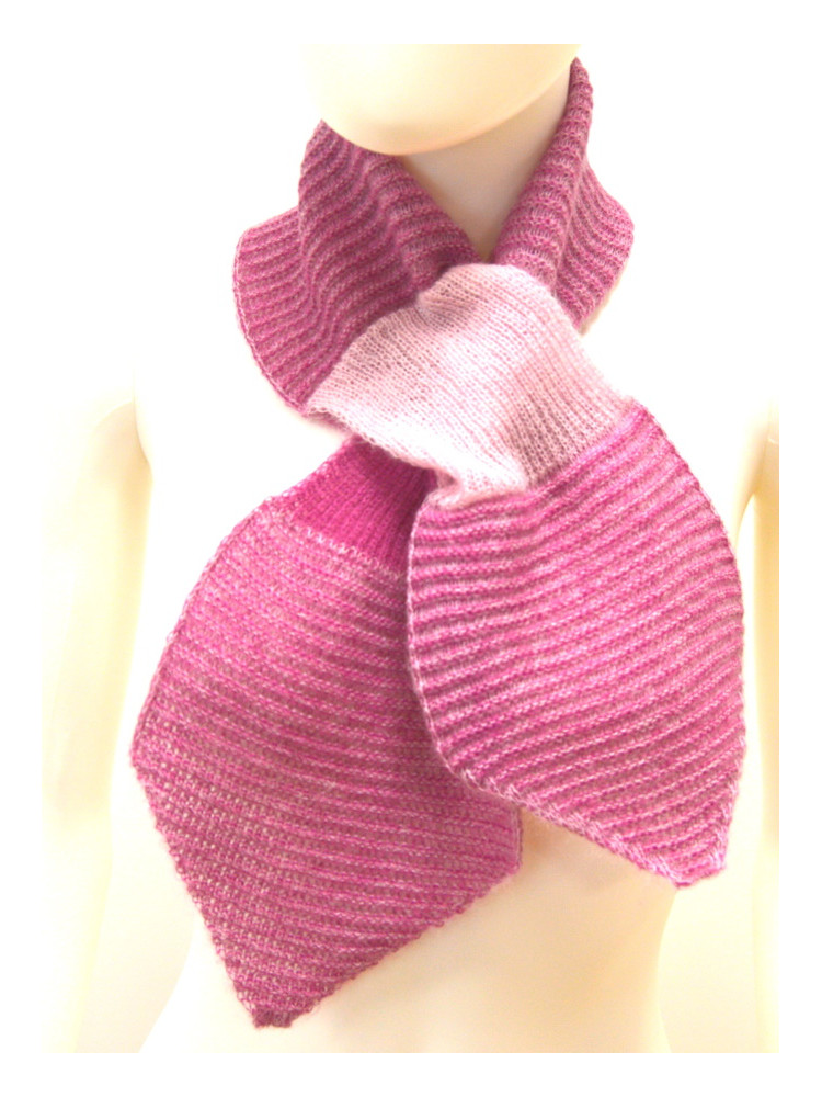 Écharpe cravate Mohair Rose Écharpe cravate Mohair Rose