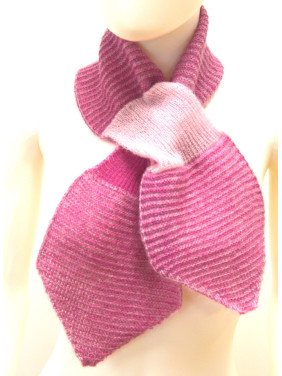 Écharpe cravate Mohair Rose