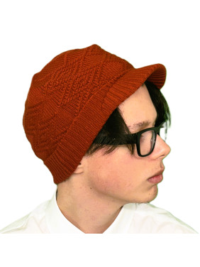 Casquette bonnet laine - Brique
