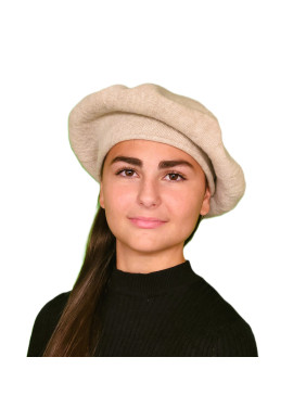 Béret laine femme écru