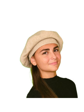 Béret laine femme écru