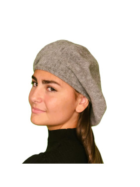 Béret laine femme gris