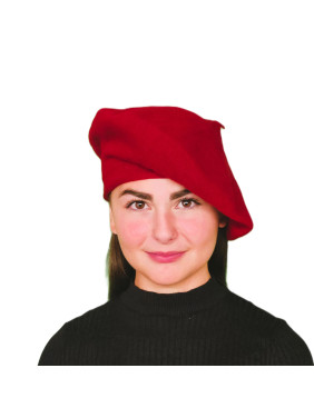 Béret laine femme rouge