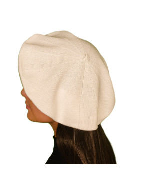 Grand béret coton blanc