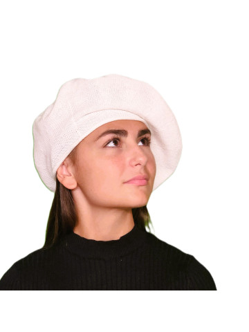 Grand béret coton blanc