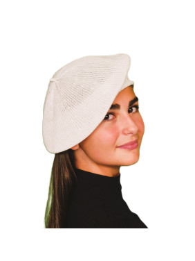 Petit béret coton blanc