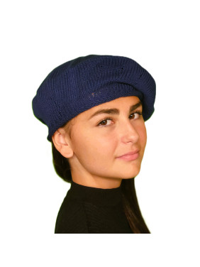 Petit béret coton bleu