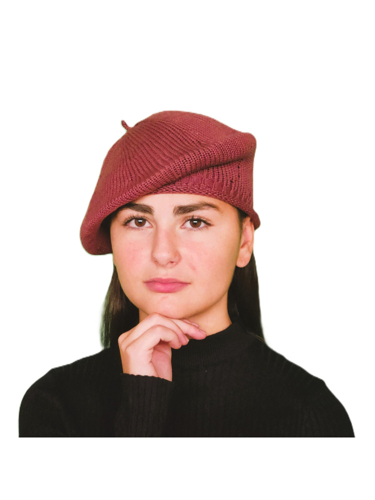 Petit béret coton bordeaux Petit béret coton bordeaux