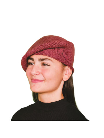 Petit béret coton bordeaux