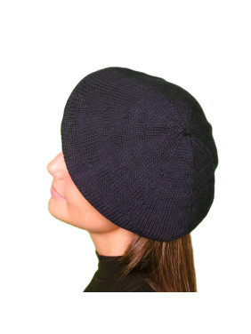 Petit béret coton marine