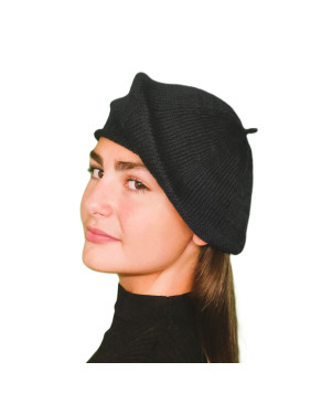 Petit béret coton marine