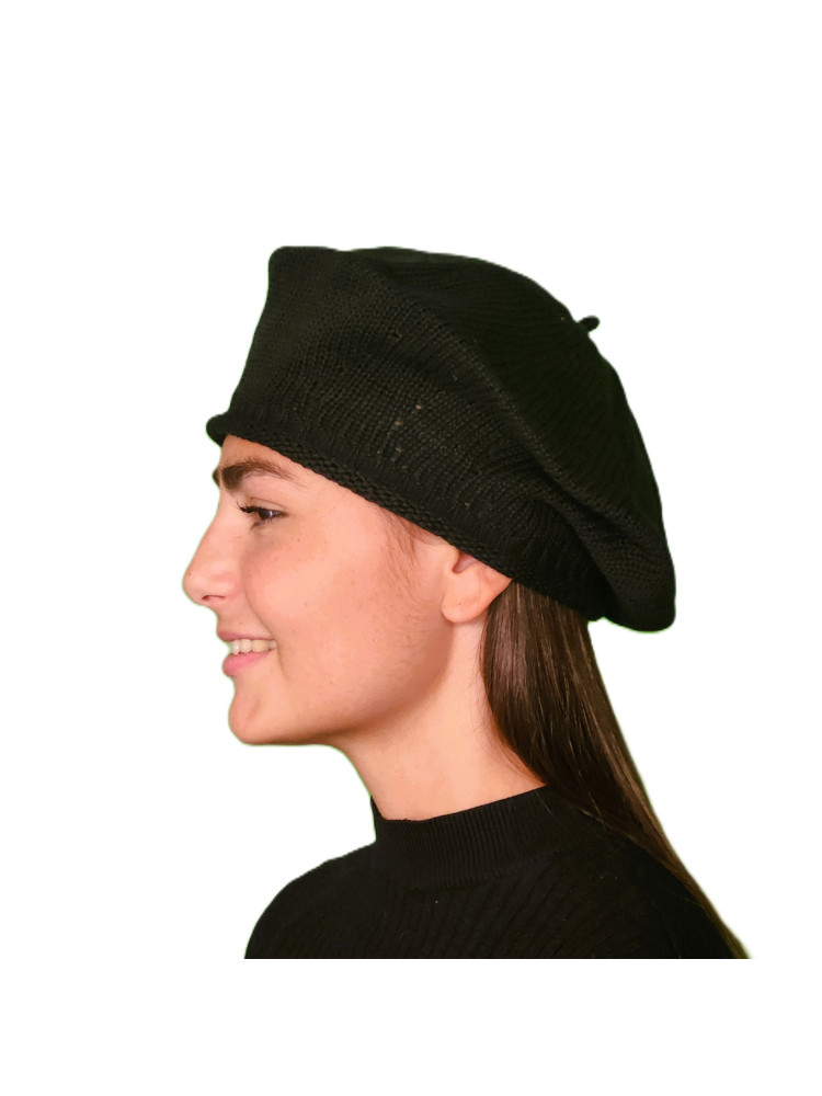 Petit béret coton noir Petit béret coton noir