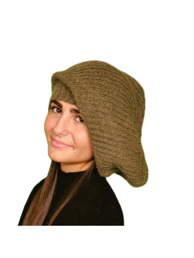 Bonnet Rasta femme marron