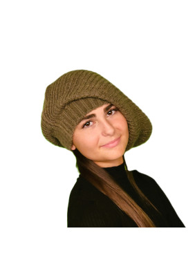 Bonnet Rasta femme marron