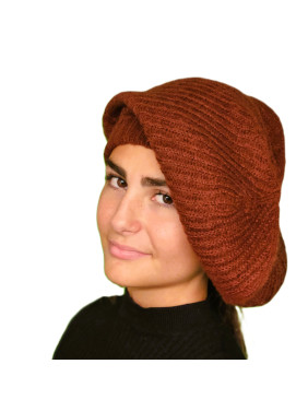 Bonnet Rasta femme rouille
