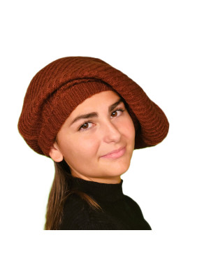 Bonnet Rasta femme rouille