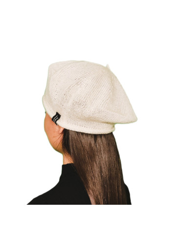 Petit béret laine mohair blanc