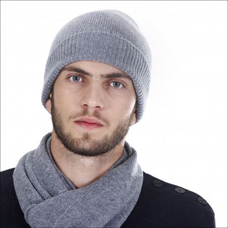 Bonnet 100% cachemire homme classique