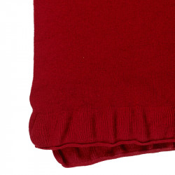 Grand châle pure laine femme - rouge