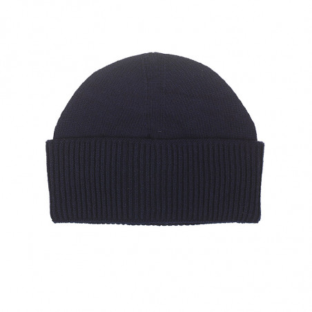 Bonnet robuste pure laine homme - bleu marine