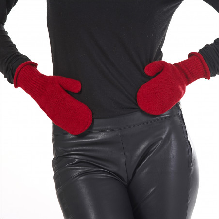 Moufles 100% laine femme