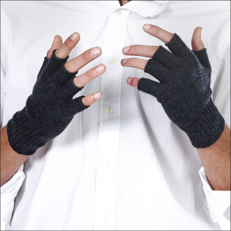 Gants mitaines moufles homme cachemire laine mérinos made in France.