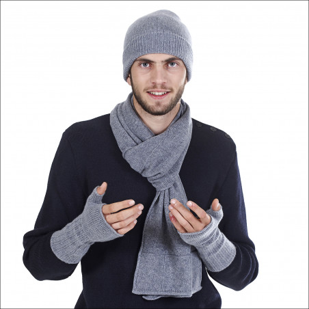 Ensemble Bonnet Echarpe Femme Homme - Bonnet Homme Hiver Doublé