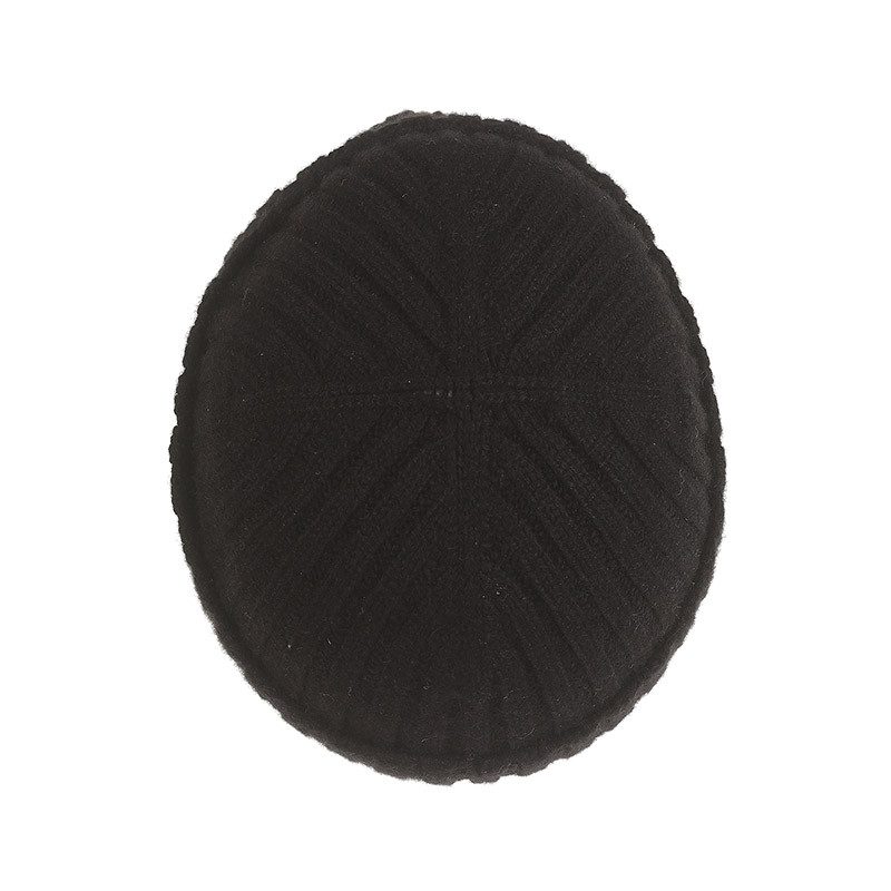 Bonnet moelleux pur cachemire femme - noir