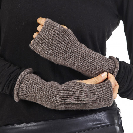 Mitaines 100% cachemire femme sans doigt