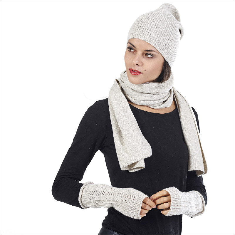 Ensemble fashion pure laine femme - écru Ensemble fashion pure laine femme - écru