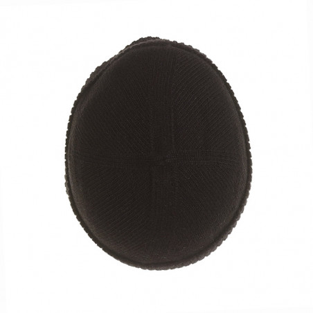 Bonnet classique pure laine femme - noir