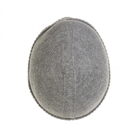 Bonnet classique pure laine femme - gris