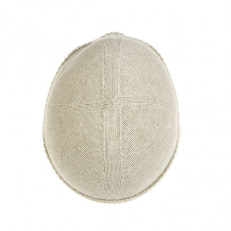 Bonnet classique pure laine femme - écru