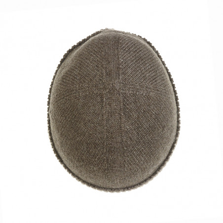 Bonnet classique cachemire homme - marron