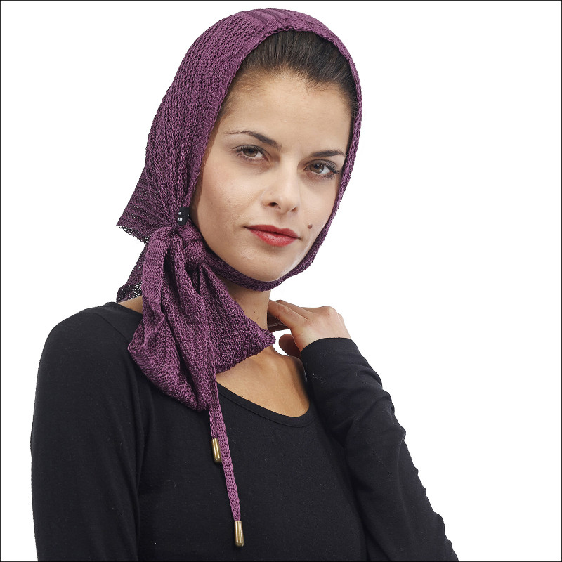 Fichu femme 100% soie - Prune Fichu femme 100% soie - Prune