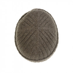 Bonnet moelleux pur cachemire femme - marron