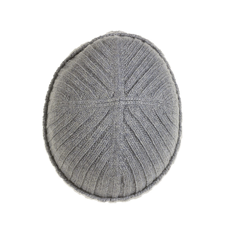 Bonnet épais cachemire homme - gris