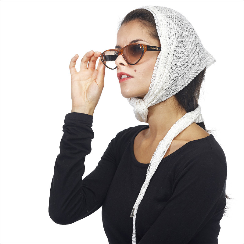 Fichu femme 100% soie - Écru Fichu femme 100% soie - Écru