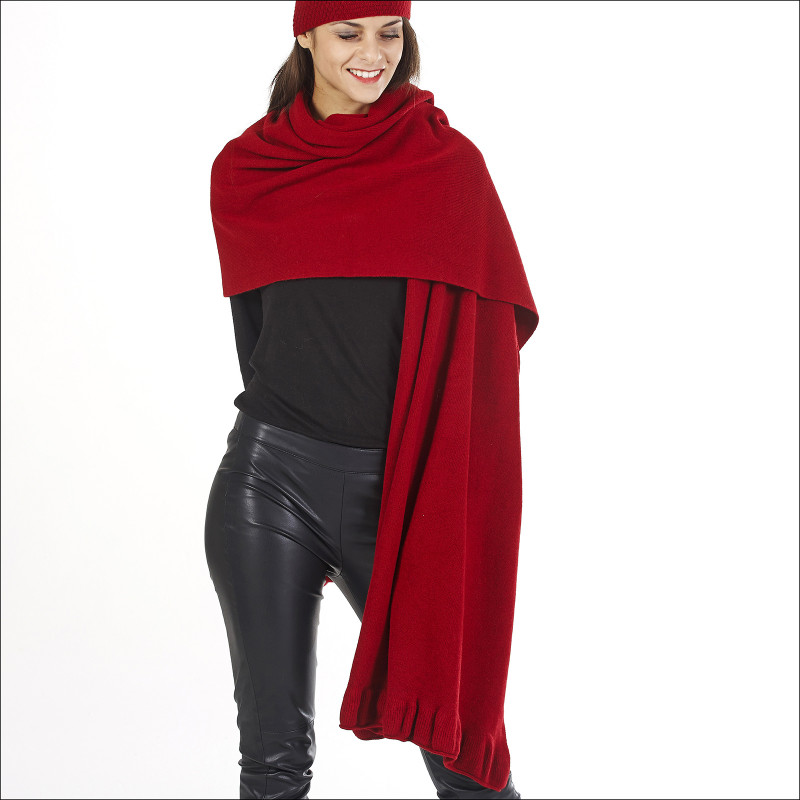 Étole pure laine mérinos baby - rouge Étole pure laine mérinos baby - rouge
