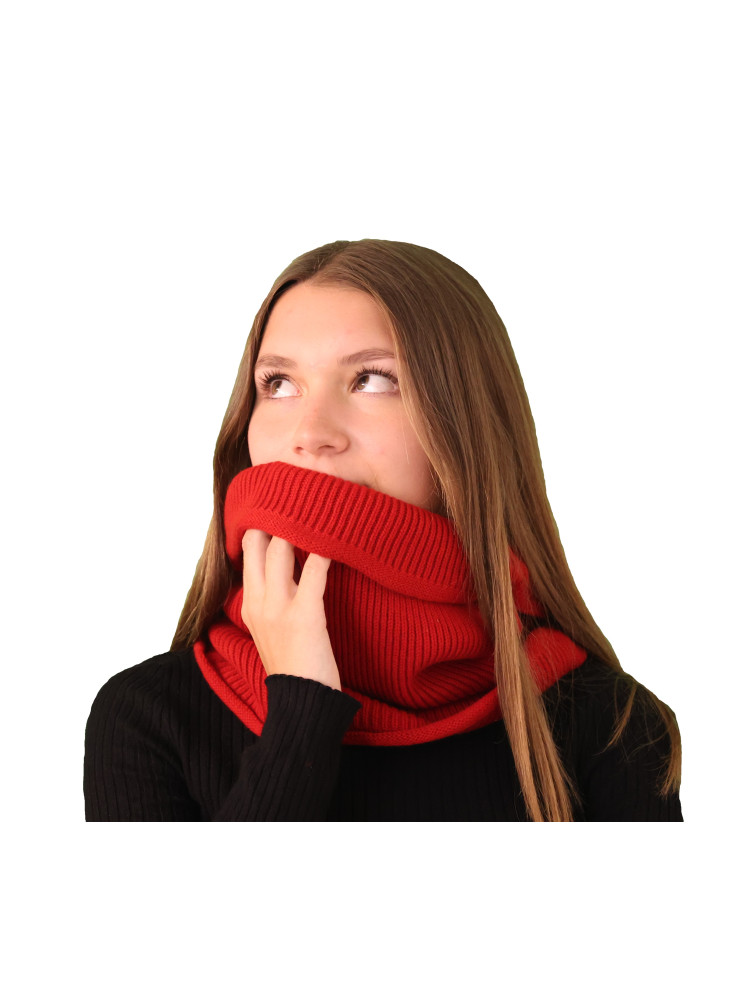 Faux col Snood cachemire femme - rouge Faux col Snood cachemire femme - rouge