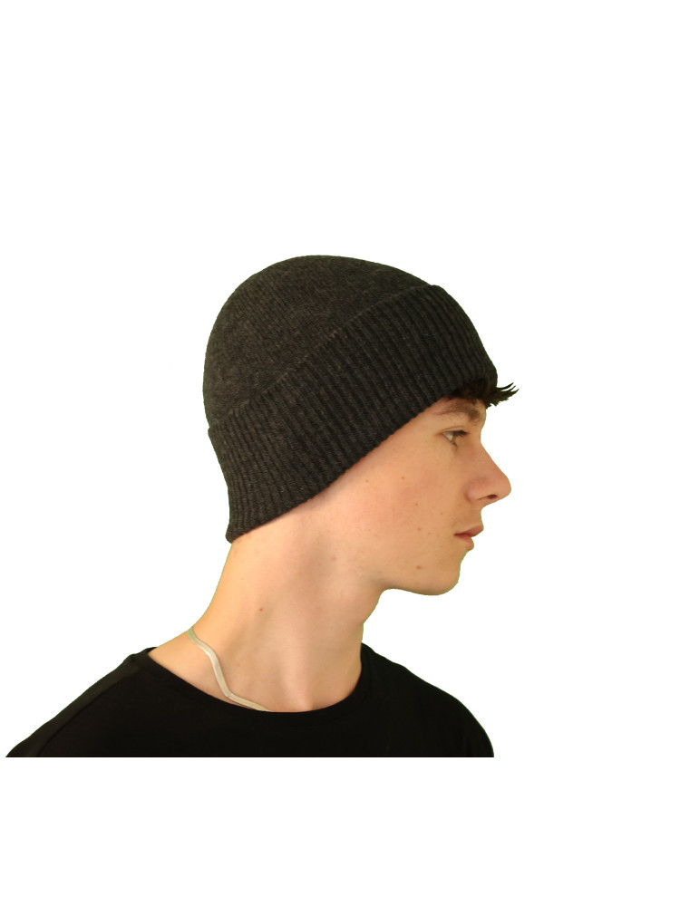 Bonnet classique pure laine - anthracite