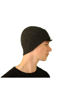 Bonnet classique pure laine - anthracite