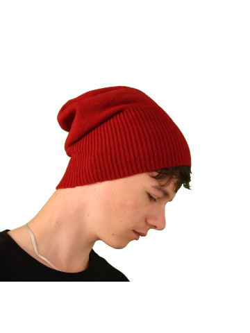 Bonnet classique pure laine - rouge