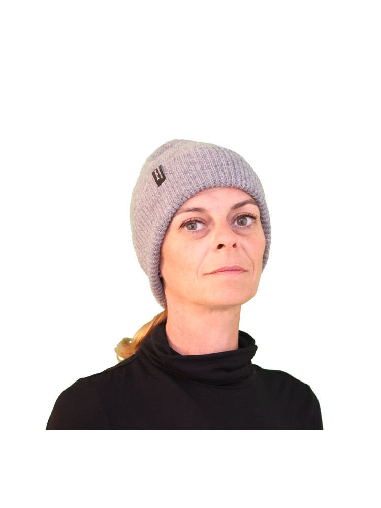 Bonnet classique pure laine - gris