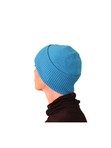 Bonnet classique pure laine - bleu lagon