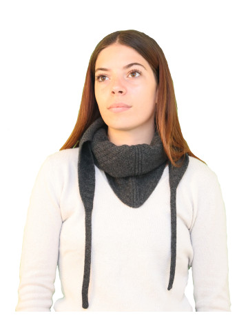 Triangle foulard laine anthracite