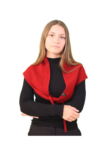 Triangle foulard laine rouge