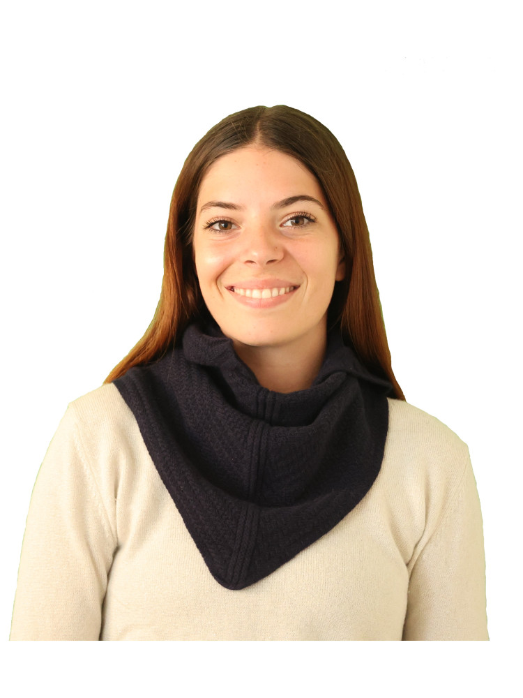 Triangle foulard laine marine Triangle foulard laine marine