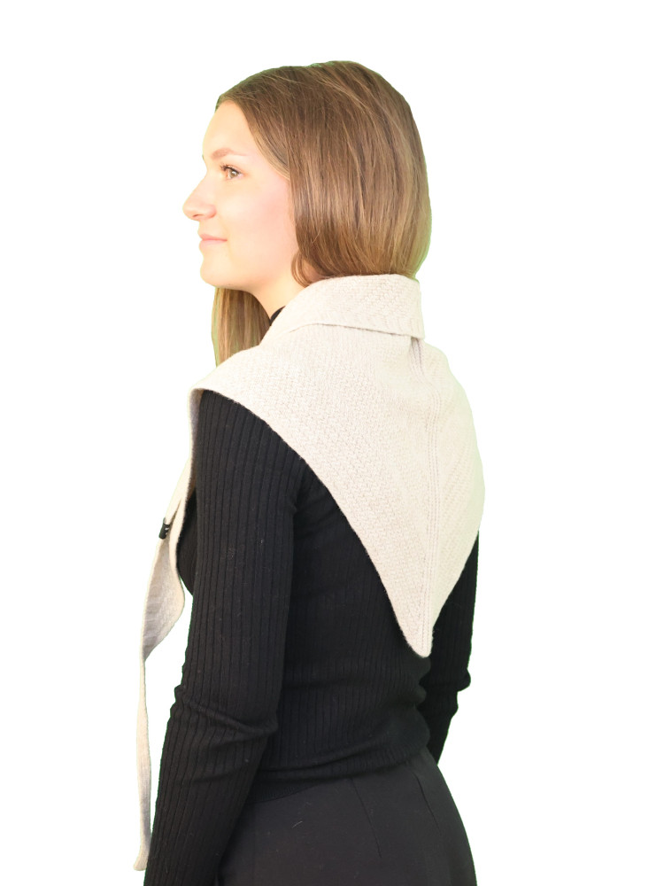 Triangle foulard laine écru Triangle foulard laine écru