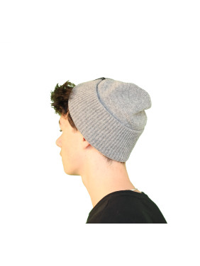 Bonnet robuste pure laine homme - gris